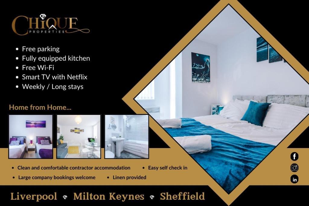 1Br & 2Br Apt - Free Parking Close To Everton & Anfield Stadium, Liverpool City Centre Managed By Chique Properties Ltd Exterior foto